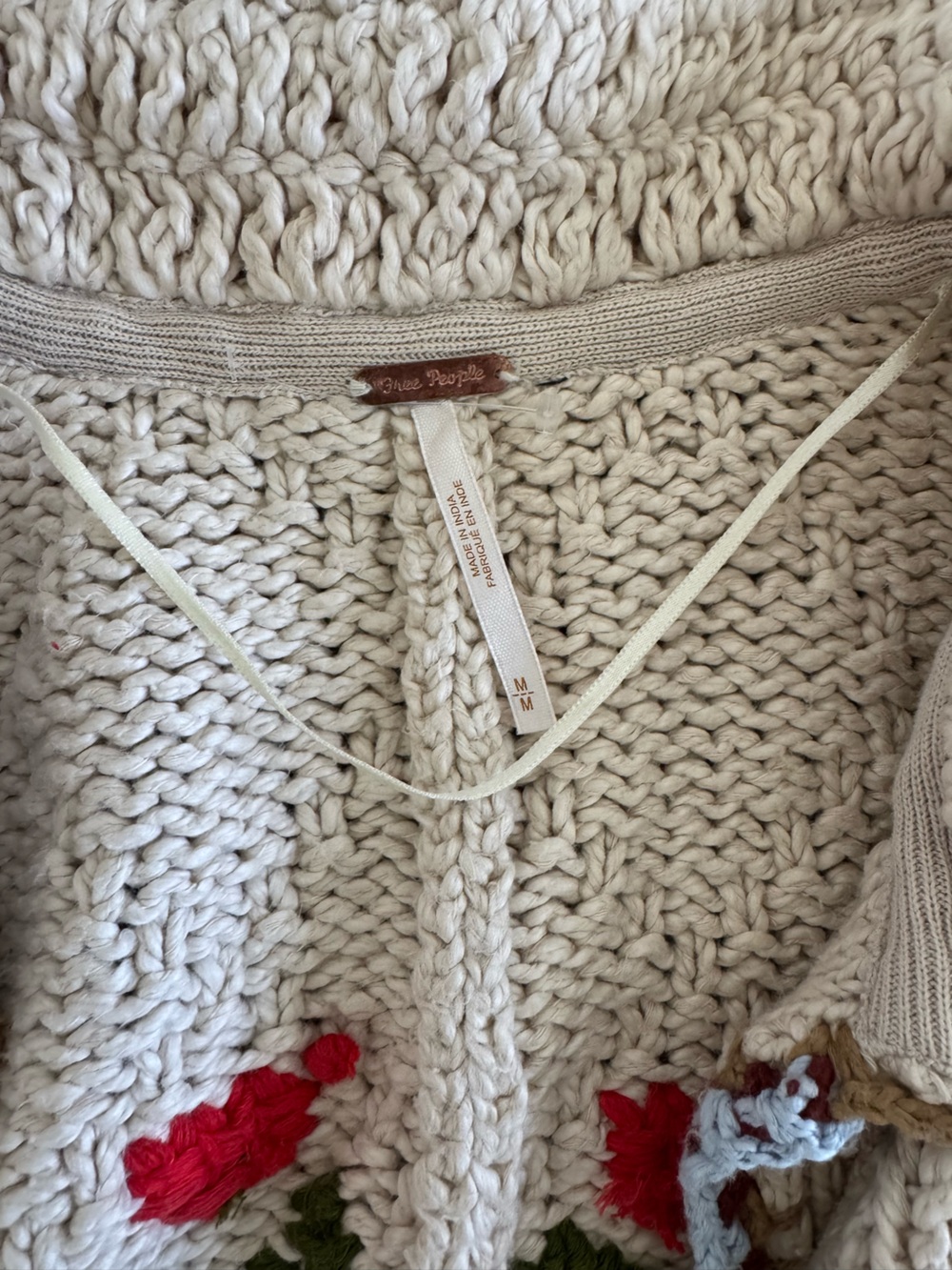 Free people rosebud oversized cardigan sz M - Picture 2 of 8